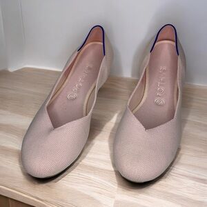 Rothy’s the flat ballet knit in blush pink round toe 10.5